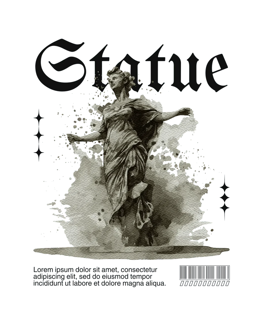 Klassische Statue – DTF-Pressfertig