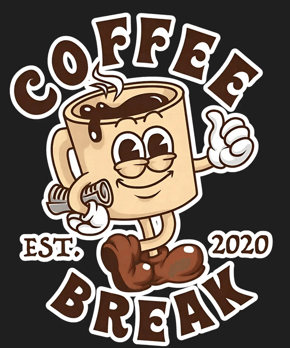 Coffee Break Mug - DTF Ready to Press (black_bg)