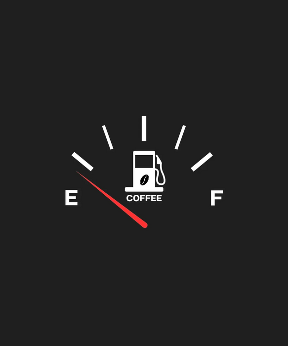 Coffee Fuel Gauge - DTF Ready to Press (black_bg)