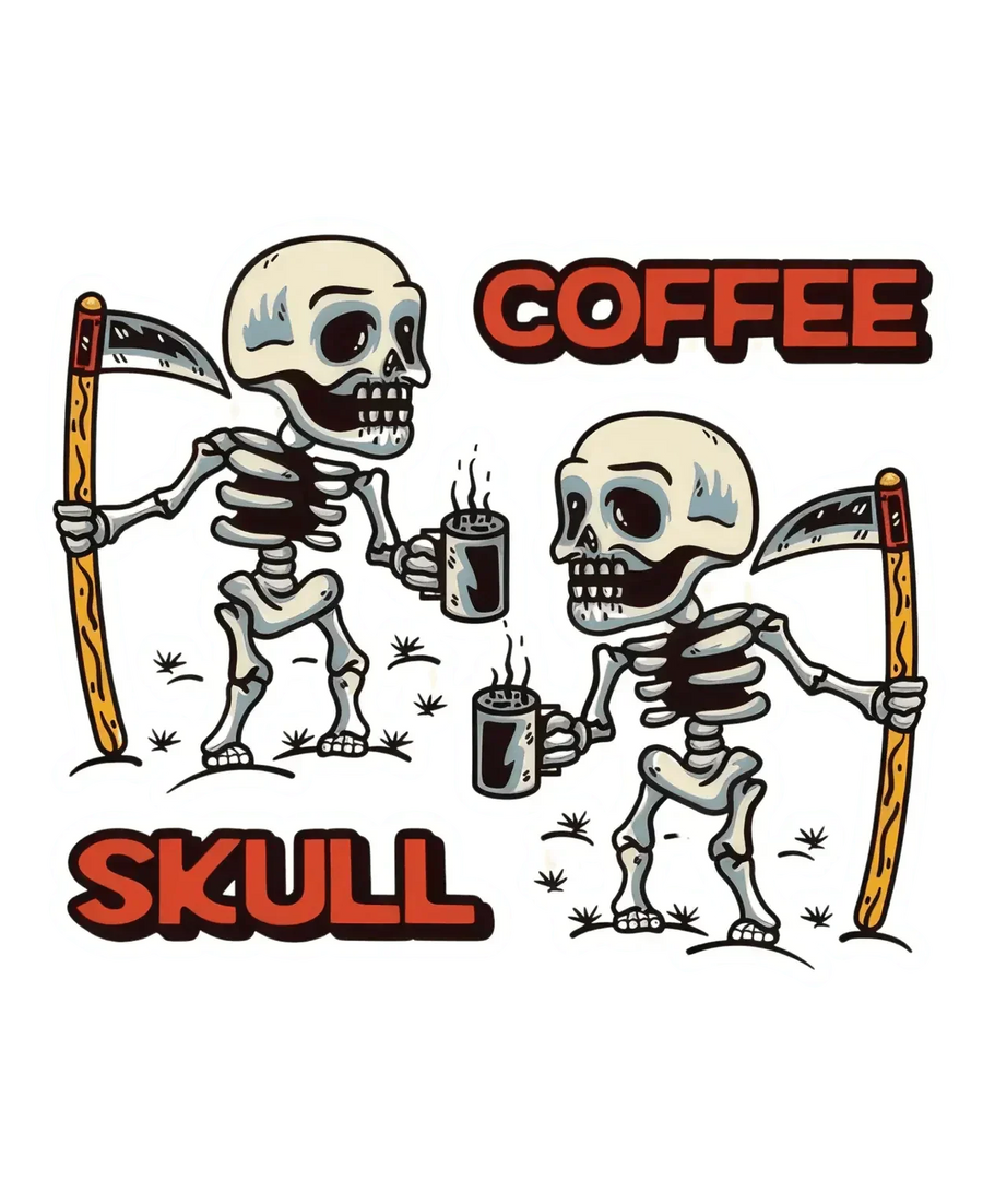 Coffee Skull - DTF Ready to Press