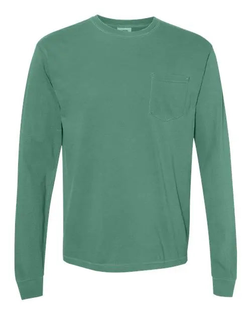 Comfort Colors - Garment-Dyed Heavyweight Long Sleeve Pocket T-Shirt - 2XL - 4410 Comfort Colors