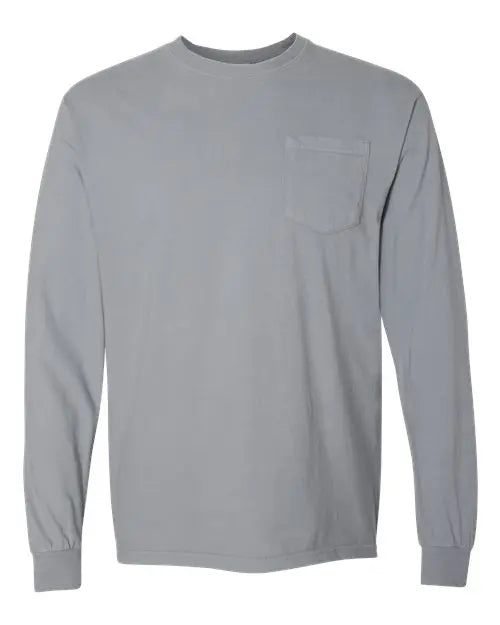 Comfort Colors - Garment-Dyed Heavyweight Long Sleeve Pocket T-Shirt - 3XL - 4410 Comfort Colors