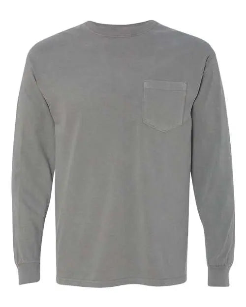 Comfort Colors - Garment-Dyed Heavyweight Long Sleeve Pocket T-Shirt - 3XL - 4410 Comfort Colors