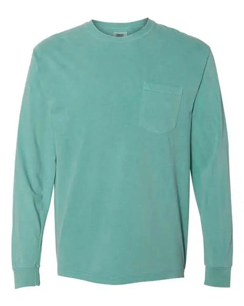 Comfort Colors - Garment-Dyed Heavyweight Long Sleeve Pocket T-Shirt - 3XL - 4410 Comfort Colors