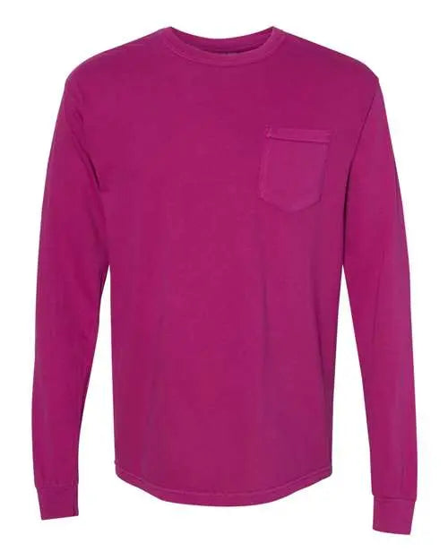 Comfort Colors - Garment-Dyed Heavyweight Long Sleeve Pocket T-Shirt - L - 4410 Comfort Colors