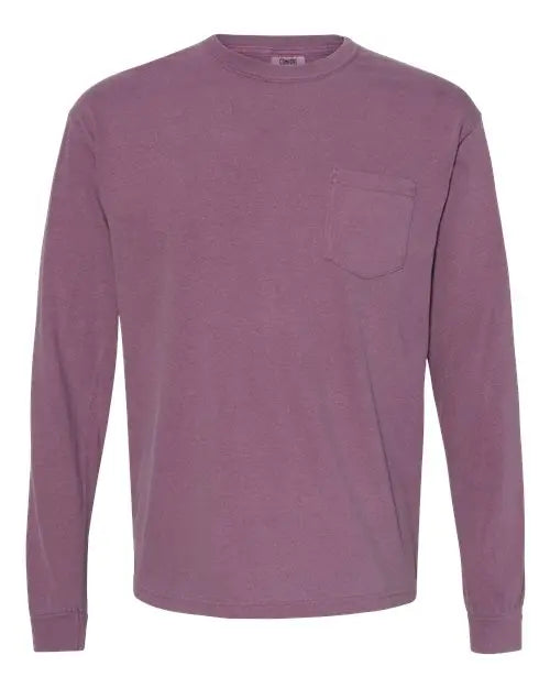 Comfort Colors - Garment-Dyed Heavyweight Long Sleeve Pocket T-Shirt - M - 4410 Comfort Colors