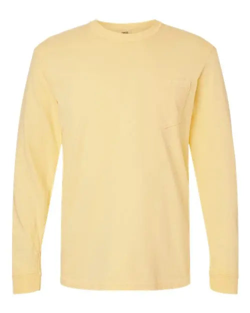 Comfort Colors - Garment-Dyed Heavyweight Long Sleeve Pocket T-Shirt - M - 4410 Comfort Colors