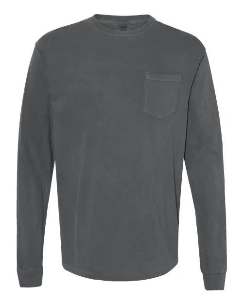 Comfort Colors - Garment-Dyed Heavyweight Long Sleeve Pocket T-Shirt - M - 4410 Comfort Colors