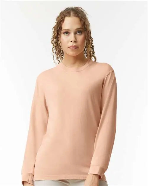 Comfort Colors - Garment-Dyed Heavyweight Long Sleeve T-Shirt - L - 6014 Comfort Colors