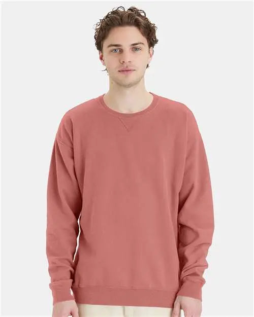 ComfortWash by Hanes - Garment-Dyed Crewneck Sweatshirt - L - GDH400 ComfortWash by Hanes