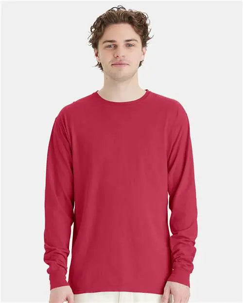 ComfortWash by Hanes - Garment-Dyed Long Sleeve T-Shirt - M - GDH200 ComfortWash by Hanes