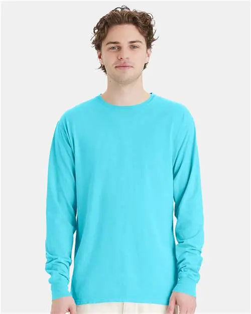 ComfortWash by Hanes - Garment-Dyed Long Sleeve T-Shirt - M - GDH200 ComfortWash by Hanes