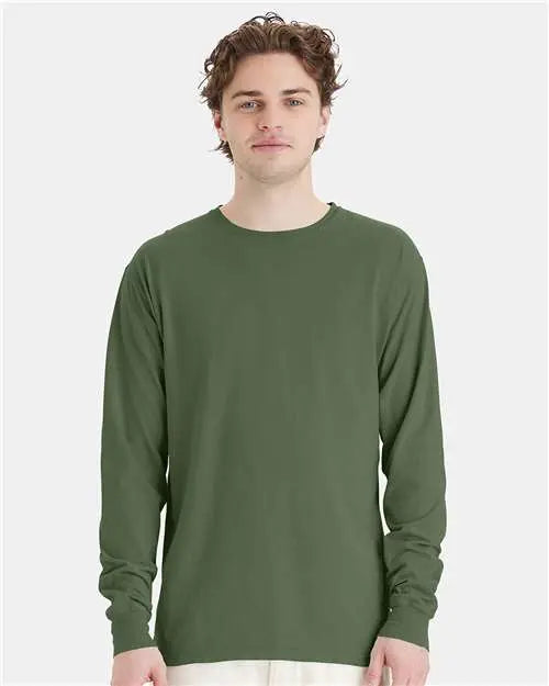 ComfortWash by Hanes - Garment-Dyed Long Sleeve T-Shirt - M - GDH200 ComfortWash by Hanes