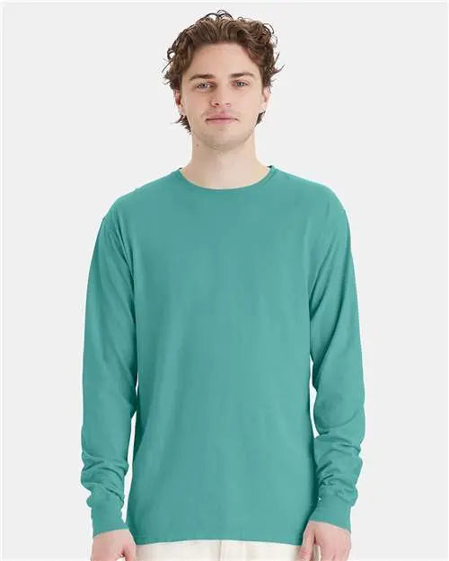 ComfortWash by Hanes - Garment-Dyed Long Sleeve T-Shirt - M - GDH200 ComfortWash by Hanes