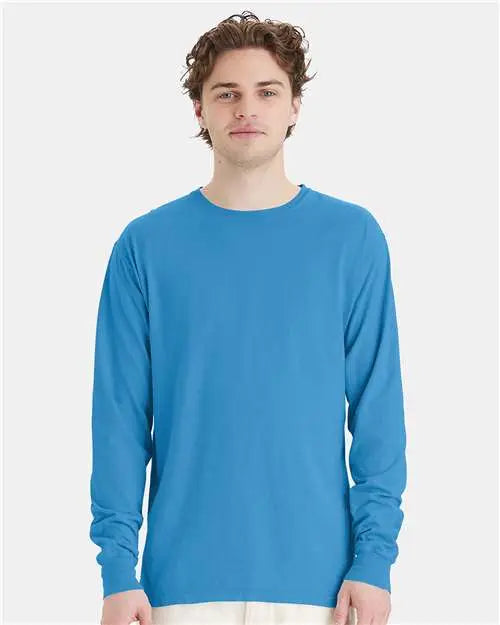 ComfortWash by Hanes - Garment-Dyed Long Sleeve T-Shirt - M - GDH200 ComfortWash by Hanes