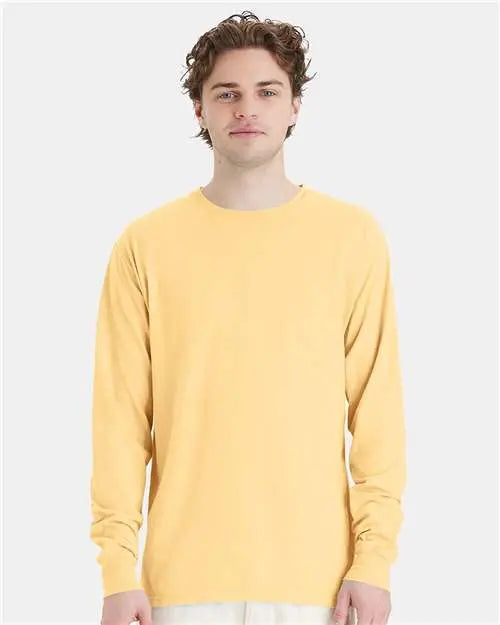 ComfortWash by Hanes - Garment-Dyed Long Sleeve T-Shirt - M - GDH200 ComfortWash by Hanes