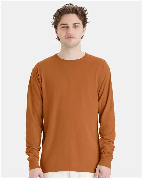 ComfortWash by Hanes - Garment-Dyed Long Sleeve T-Shirt - M - GDH200 ComfortWash by Hanes