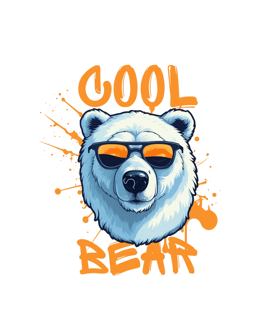 Cool Bear Graphic - DTF Ready to Press