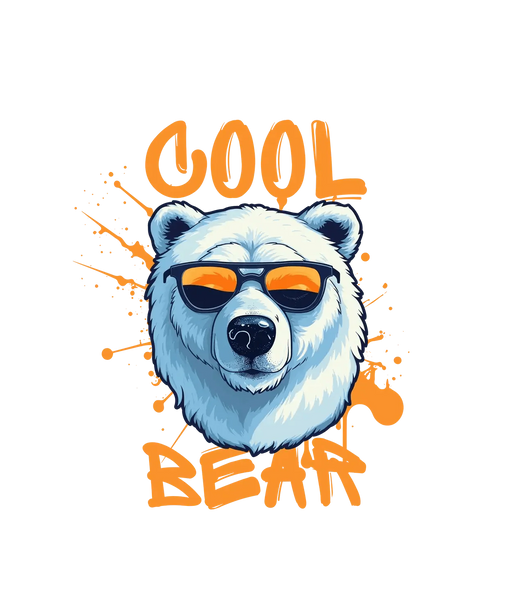 Cool Bear Graphic - DTF Ready to Press (original)