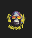 Cool Monkey Shades - DTF Ready to Press (black_bg)