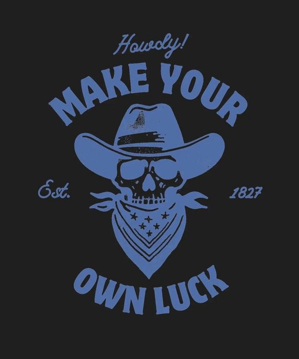 Cowboy Skull - DTF Ready to Press (black_bg)