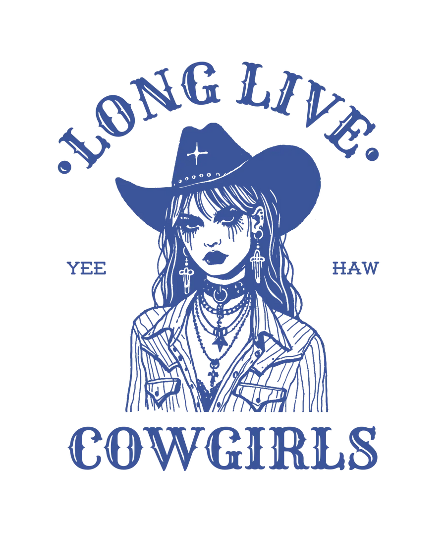 Cowgirl-Stil – DTF, bügelfertig