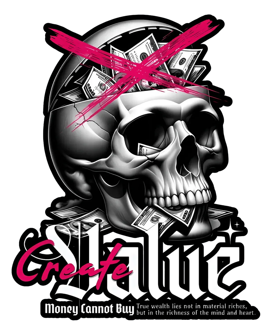 Create Value Skull - DTF Ready to Press