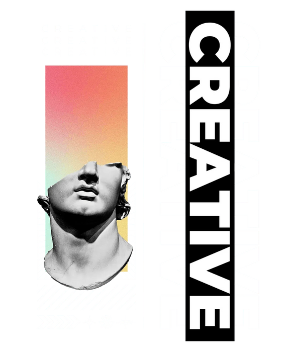 Creative Statue Graphics - DTF Ready to Press (original)