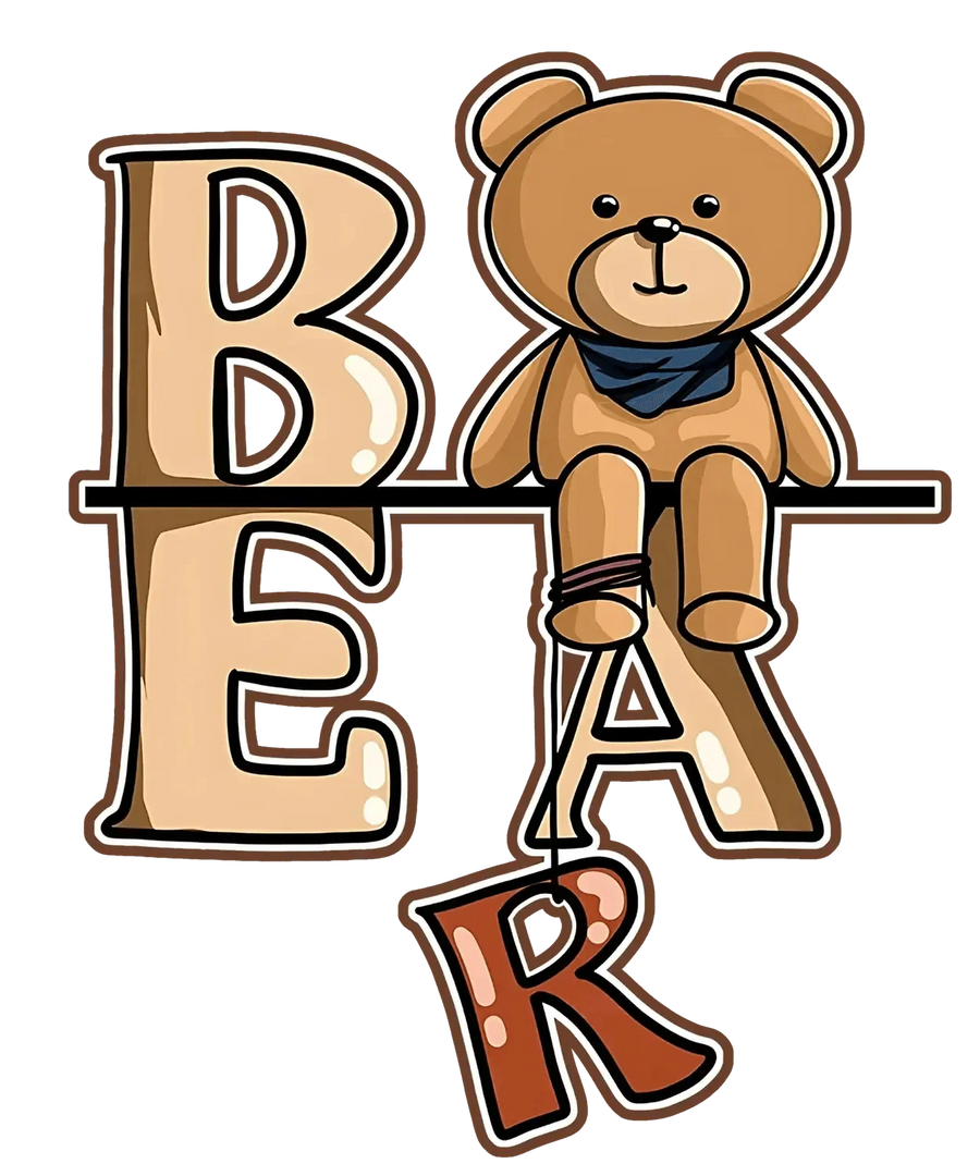 Cute Bear DTF Ready to Press - Kid's Apparel