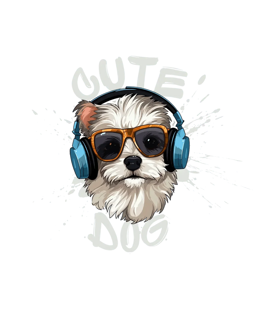 Cute Dog Music - DTF Ready to Press