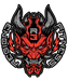 Demon Oni Mask - DTF Ready to Press (original)