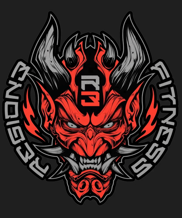 Demon Oni Mask - DTF Ready to Press (black_bg)