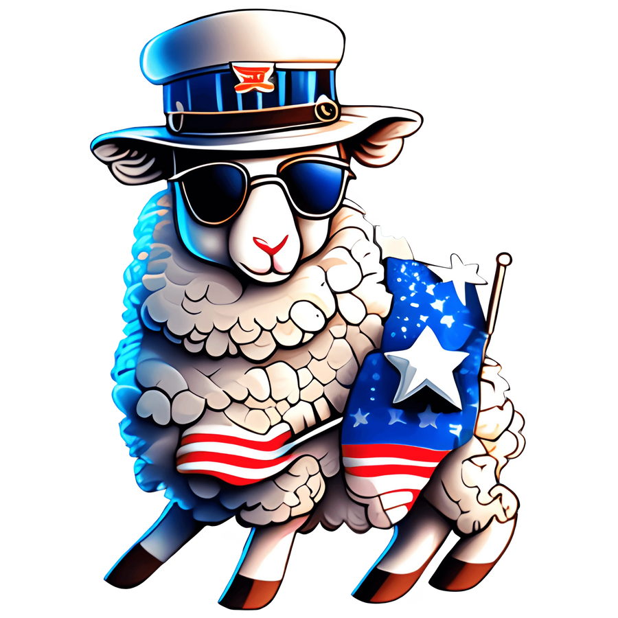 Tierdesign zum 4. Juli – DTF Ready To Press