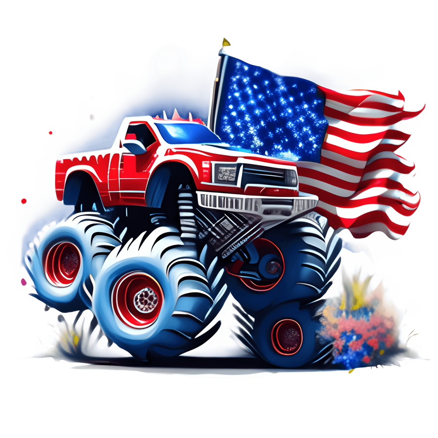 4th of July Truck Design – DTF Ready To Press