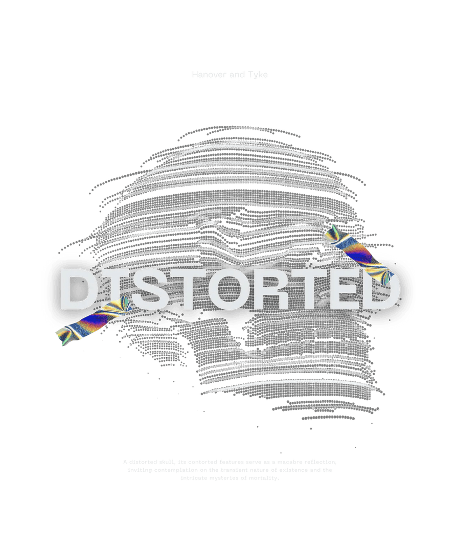 Distorted Skull - DTF Ready to Press