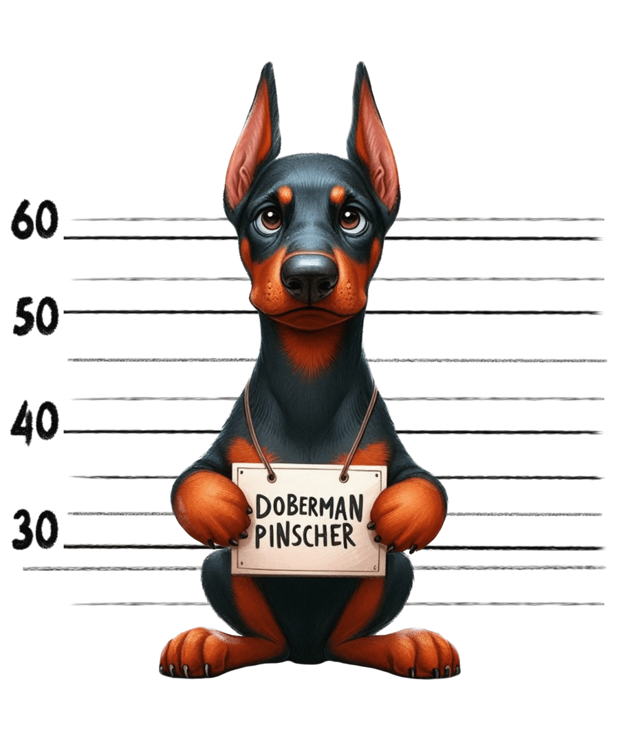 Sad Doberman Pinscher Design - DTF Ready To Press