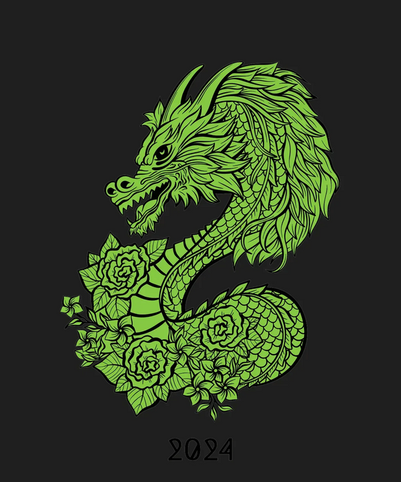 Dragon Artwork - DTF Ready to Press (black_bg)