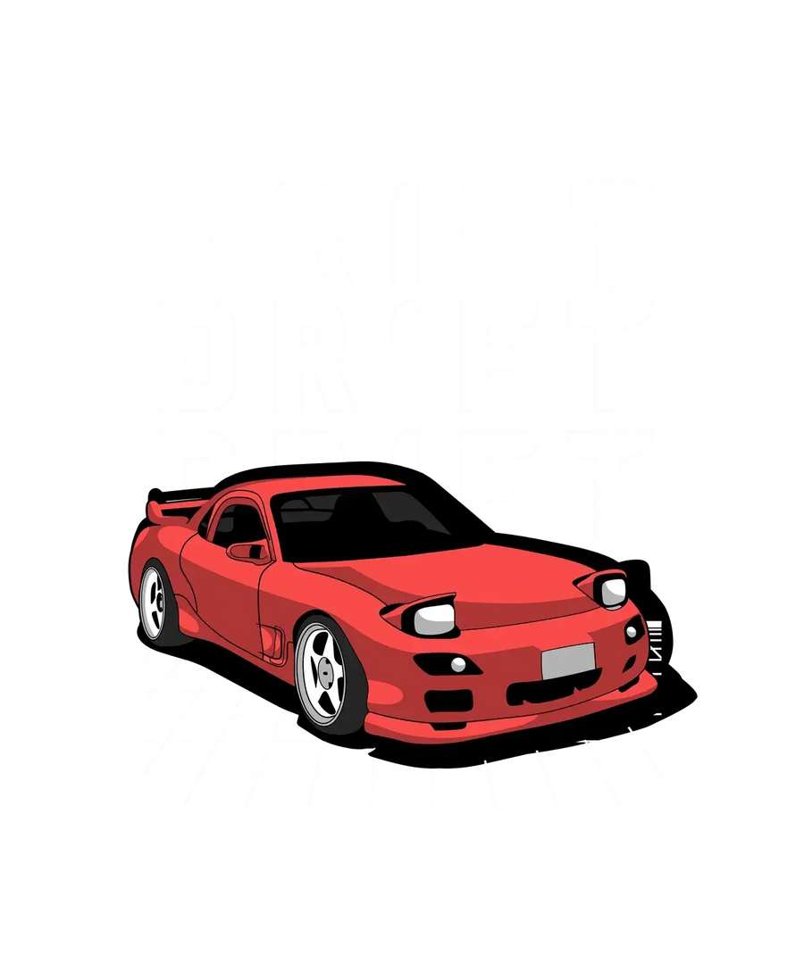 Drift Car Red - DTF Ready to Press