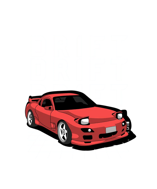 Drift Car Red - DTF Ready to Press (original)