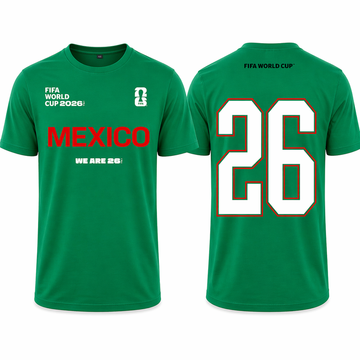 FIFA World Cup 2026 Mexico Shirt – Official "We Are 26" Team Mexico T-Shirt