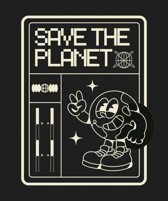 Eco Awareness - DTF Ready to Press (black_bg)