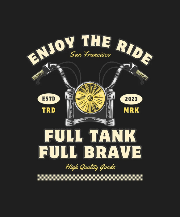 Enjoy the Ride - DTF Ready to Press (black_bg)