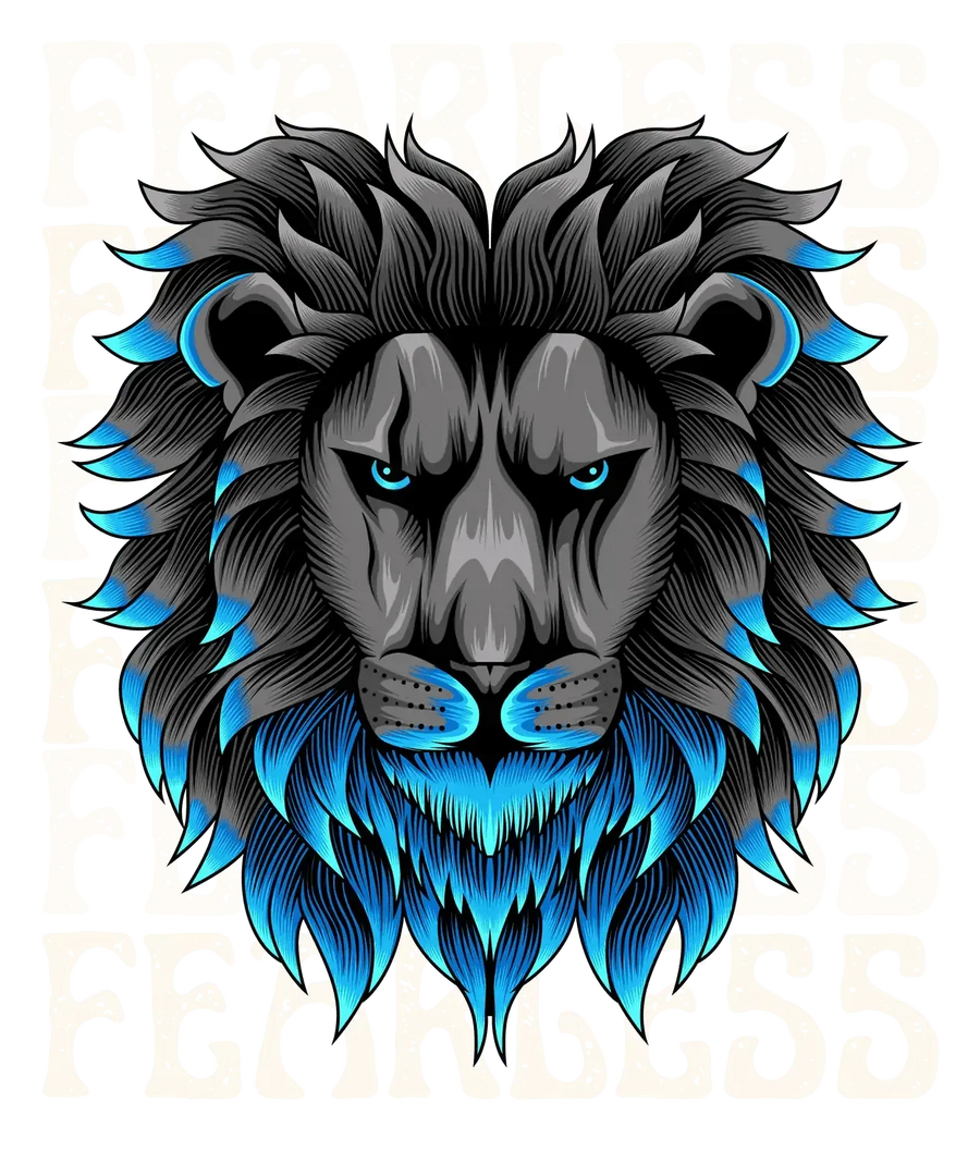 Fearless Lion - DTF Ready to Press