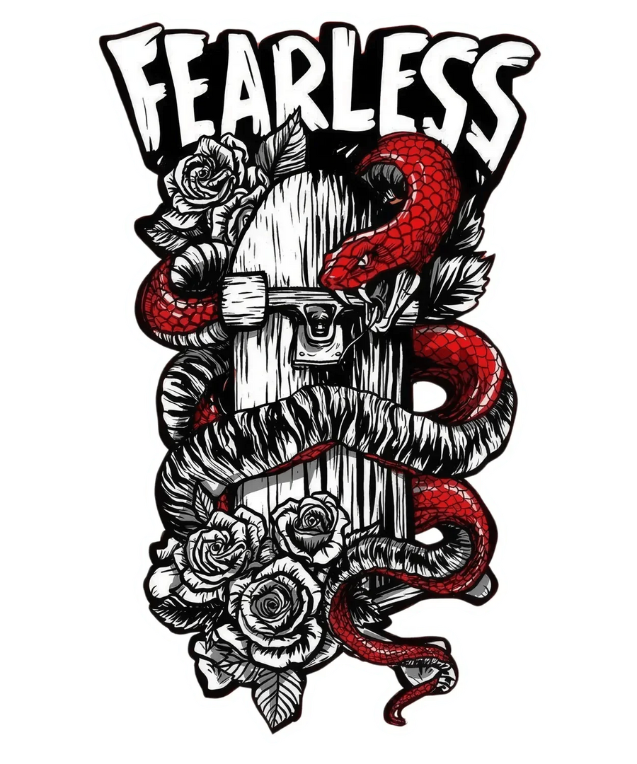 Fearless Snake Floral - DTF Ready to Press
