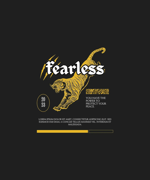 Fearless Tiger 2023 - DTF Ready to Press (black_bg)