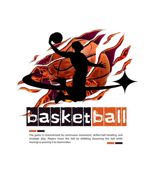 Fiery Slam Dunk - DTF Ready to Press (original)