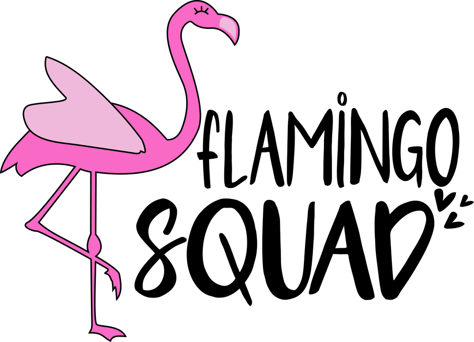 Flamingo Squad Design - DTF Ready To Press