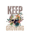 Floral Skull Keep Growing - DTF Ready to Press (original)