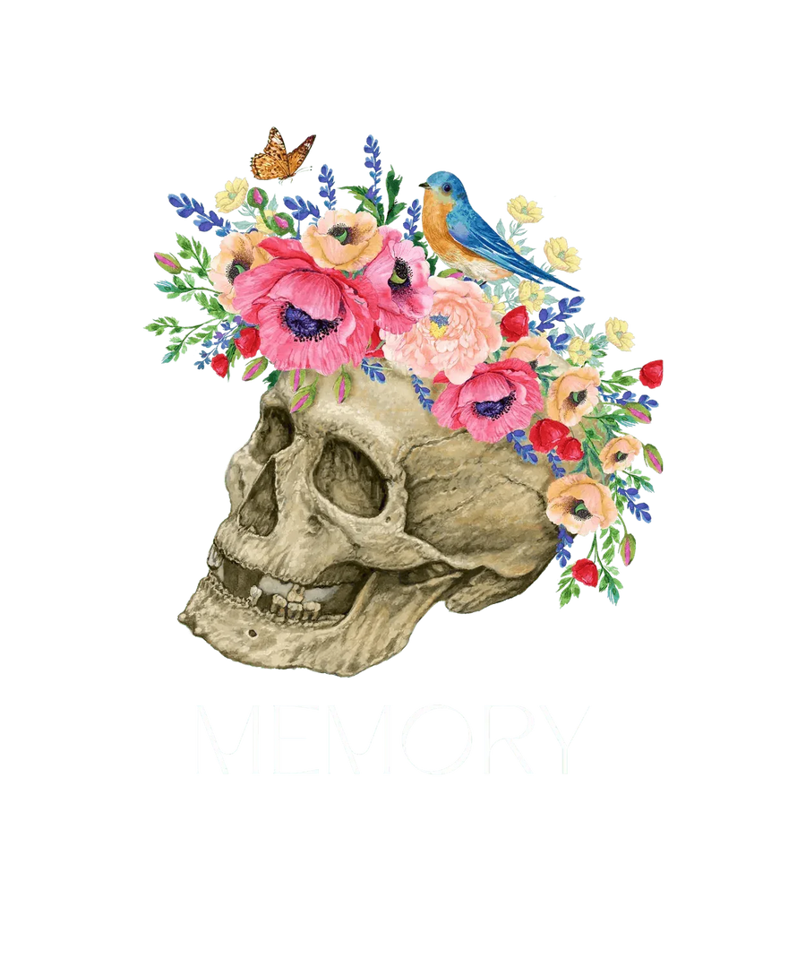 Floral Skull Memory - DTF Ready to Press
