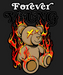 Forever Young Teddy - DTF Ready to Press (black_bg)